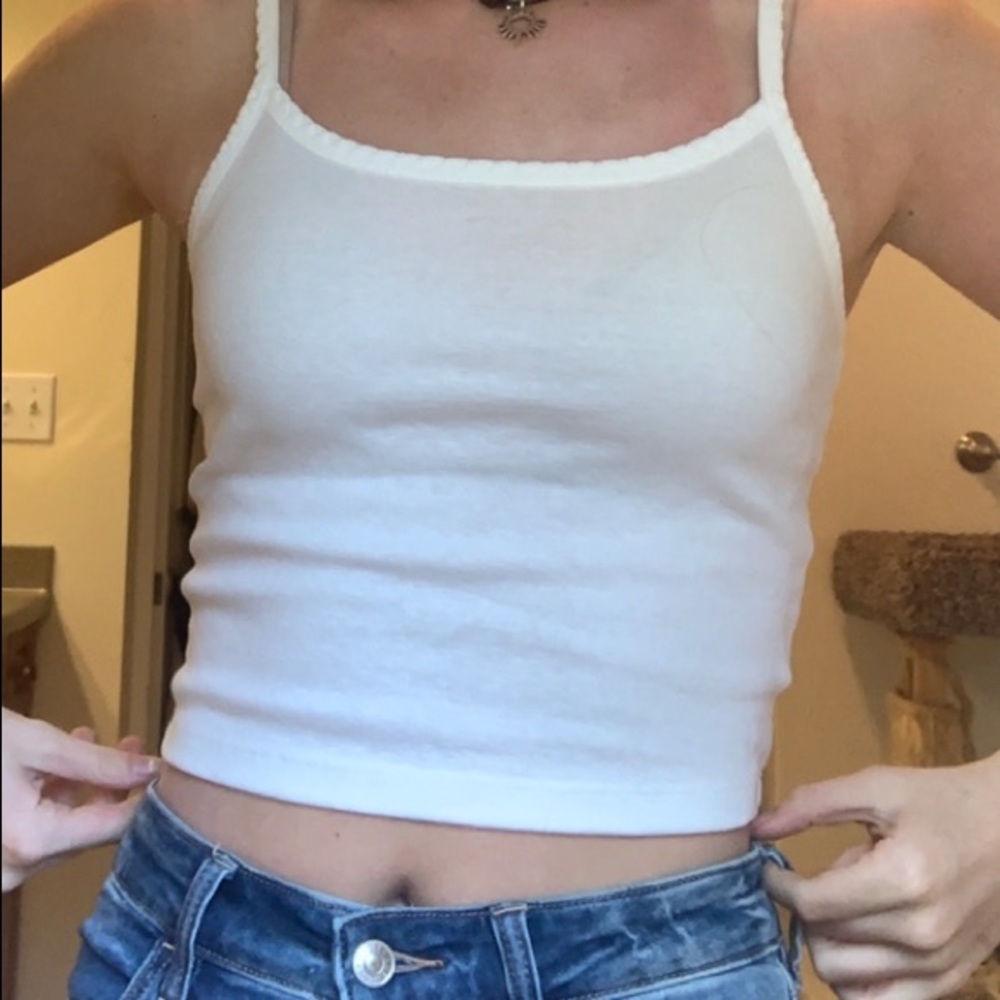two forever 21 crop tanks